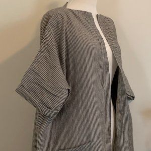 Linen striped jacket, "not perfect linen"